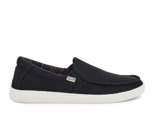 Basket Sanuk Sideline 2 Hemp Slip-on Homme - Noir KEBUMS540